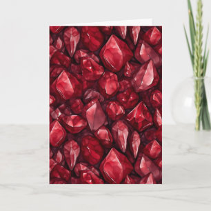 July Birthstone Ruby Birthday Card