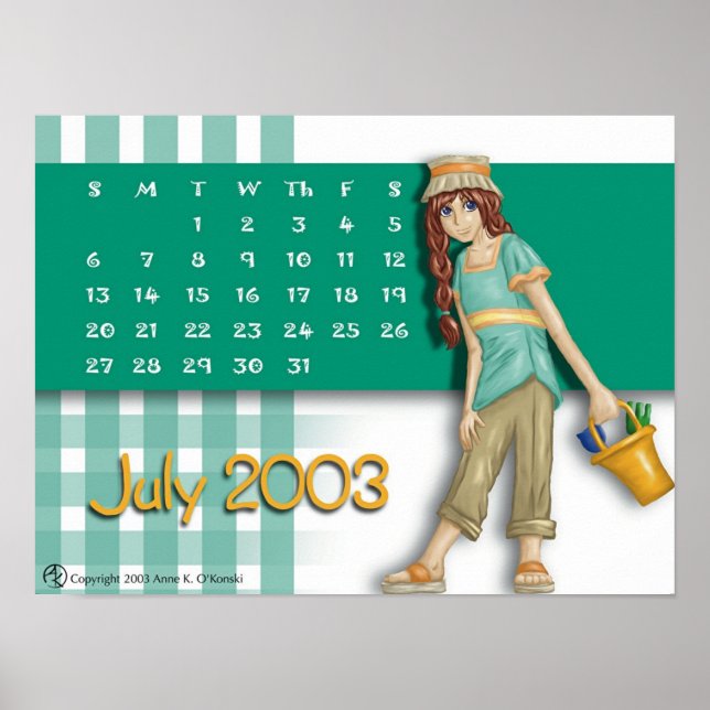 July Calendar 2003 Poster (Front)