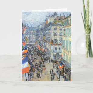 July Fourteenth, Rue Daunou by Childe Hassam Card