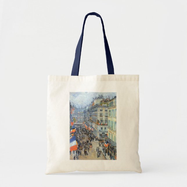 July Fourteenth, Rue Daunou by Childe Hassam Tote Bag (Front)