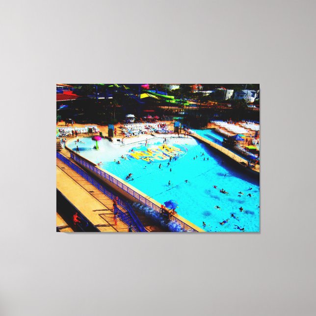 July Fourth at Daytona Lagoon Waterpark Fan Art Canvas Print (Front)