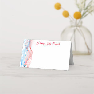 July Fourth Party Name Place Card