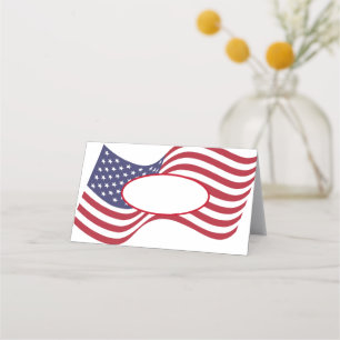 July Fourth Party Name Place Card