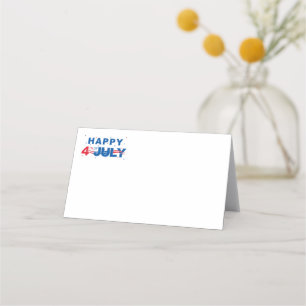 July Fourth Party Name Place Card