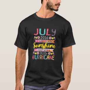 July Girls 2016 Birthday 5 Years Old Awesome Since T-Shirt