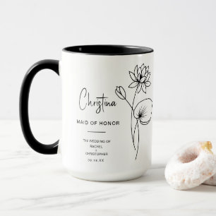 July Maid of Honour Water Lily Birth Flower Mug