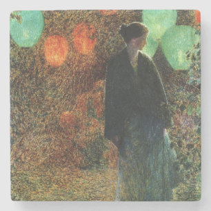 July Night (by Childe Hassam) Stone Coaster