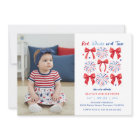 July Red White and Two Girl 2nd Birthday Photo