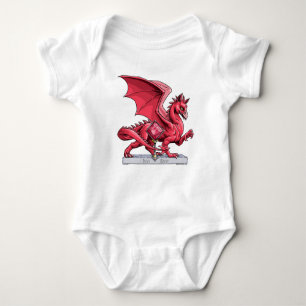 July’s Birthstone Dragon: Ruby Baby Bodysuit
