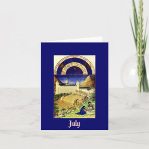 July, the Tres Riches Heures du Duc de Berry Card