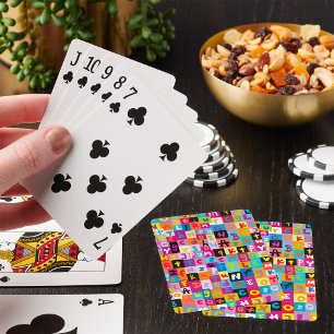 Jumble Alphabet Pattern Playing Cards