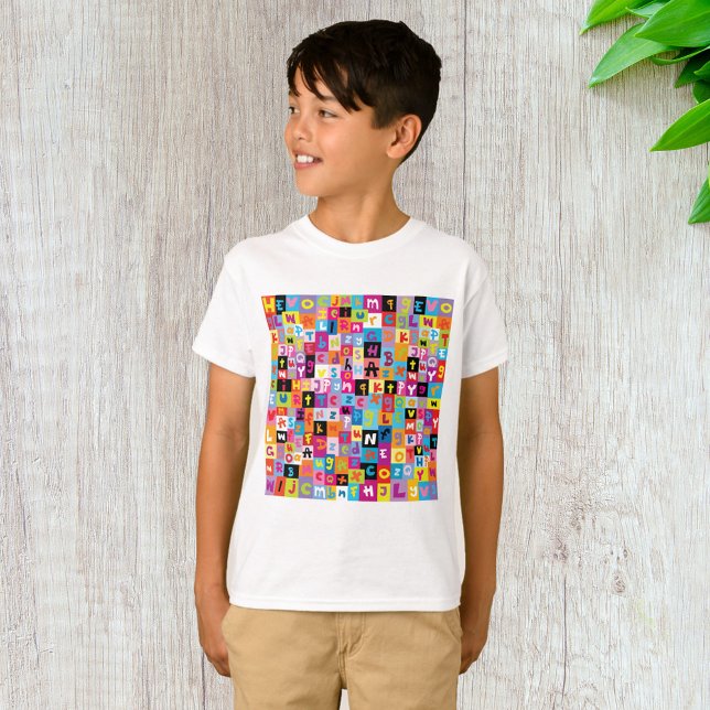 Jumble Alphabet Pattern T-Shirt (Creator Uploaded)