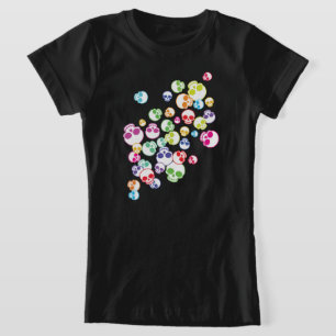 Jumble Of Colourful Skulls T-Shirt