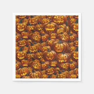 Jumble of Jack-o-Lanterns Napkin