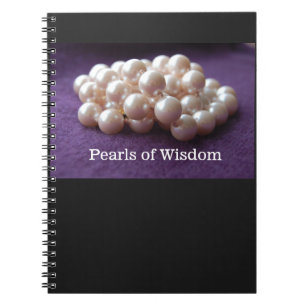 jumble of large pearl necklace photography notebook