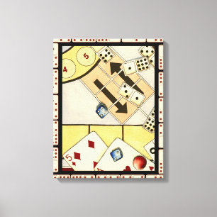 Jumbled Assortment of Games of Chance Canvas Print