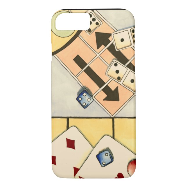 Jumbled Assortment of Games of Chance Case-Mate iPhone Case (Back)