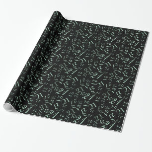 Jumbled Numbers CHANGE AGE Birthday Typography Wrapping Paper