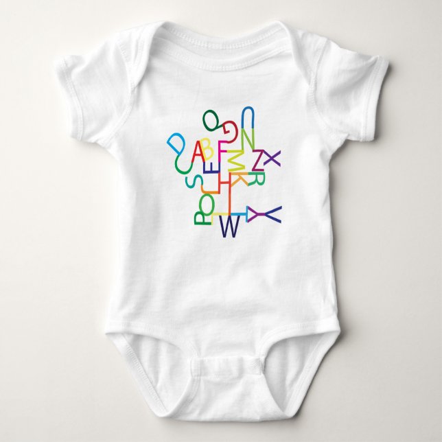 Jumbled Text (Capital) Baby Bodysuit (Front)