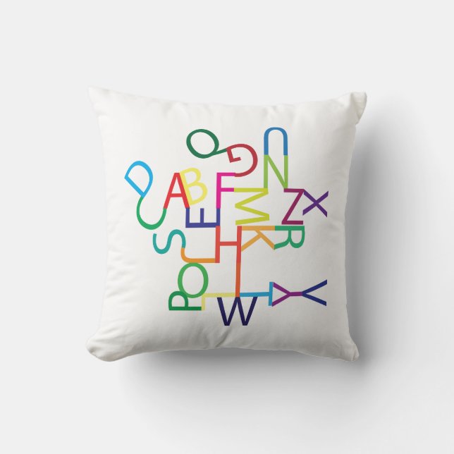 Jumbled Text (Capital) Cushion (Front)