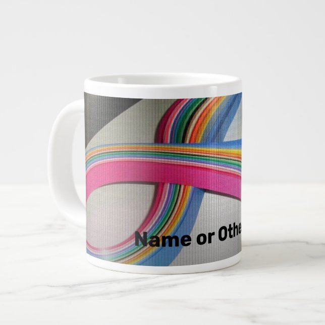 Jumbo 20oz Custom Colourful Quilling Paper Mug (Front Left)