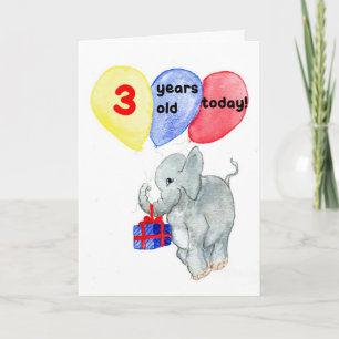 'Jumbo' 3rd Birthday Card