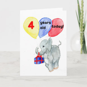 'Jumbo' 4th Birthday Card