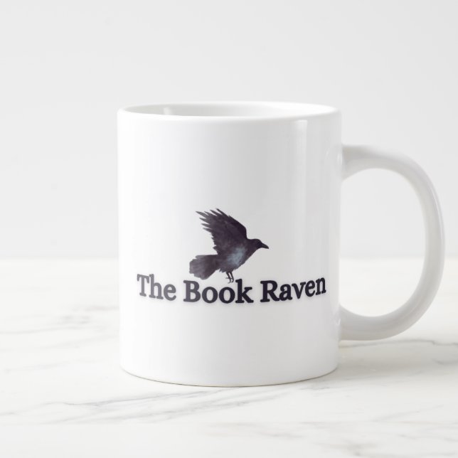 Jumbo Book Raven Mug (20 oz) (Right)