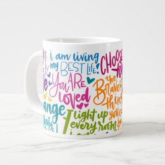 Jumbo Daily Affirmations Large Coffee Mug