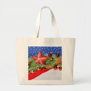 Jumbo Einkaufstasche frohes Weihnachtsfest Large Tote Bag