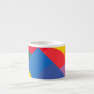 Jumbo-Espressotasse, bunte geometrische Flächen Espresso Cup