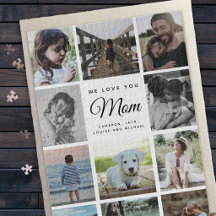 Jumbo Family Photo Collage Mothers Day WE LOVE YOU