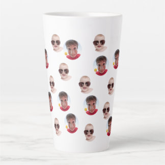 Jumbo Funny Baby Kids Family Face 2 Photos Latte Mug