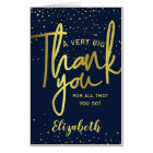 Jumbo Glamourous Very Big Thank You Navy Gold