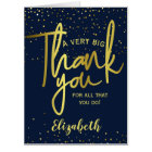 Jumbo Glamourous Very Big Thank You Navy Gold
