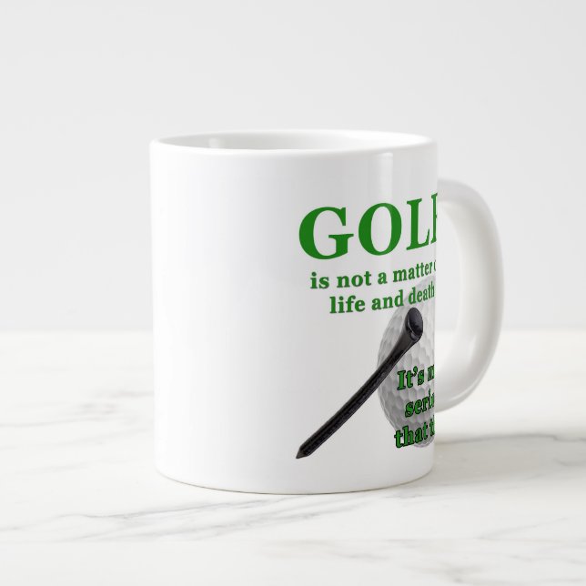 Jumbo golf coffee mug (Front Right)