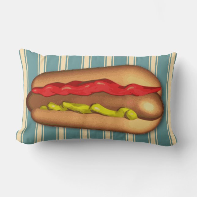 Jumbo Hotdog Custom Colour Lumbar Cushion (Front)