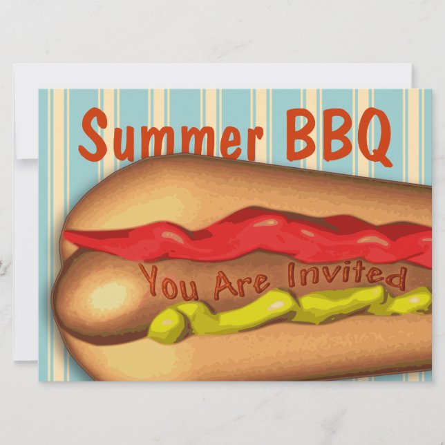 Jumbo Hotdog Oversized Invitation (Front)