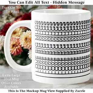 Jumbo I Love Big Mugs Custom Hidden Message Funny