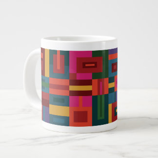 Jumbo Log Cabin Quilt Pattern Large Coffee Mug
