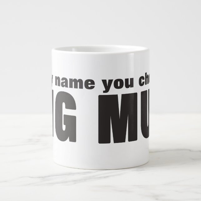 Jumbo Mega Large Mug with Personalised Name (Front)