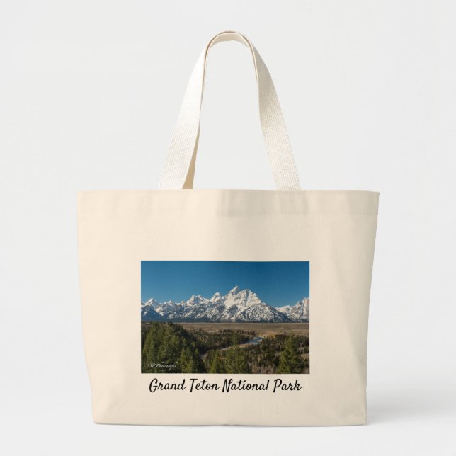 Jumbo Mountain Tote- Grand Teton National Park Large Tote Bag (Front)