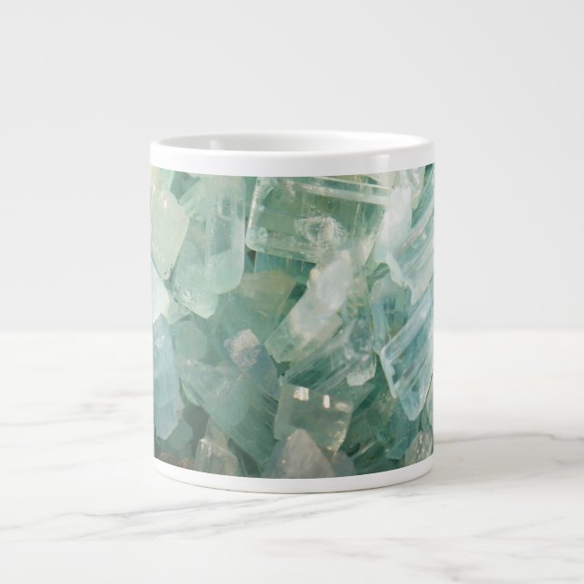 Jumbo Mug Aquamarine Blue Beryl Crystal Gemstone (Front)