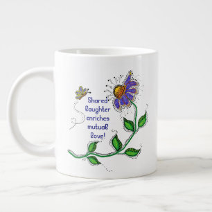 JUMBO Mug - Shared laughter enriches mutual love