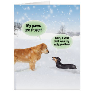 Jumbo My Paws Are Frozen Christmas Card