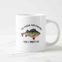 Jumbo Perch Fishing Quote Men's Hobby Mug