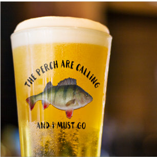 Jumbo Perch Fishing Sports Hobby Men's Glass