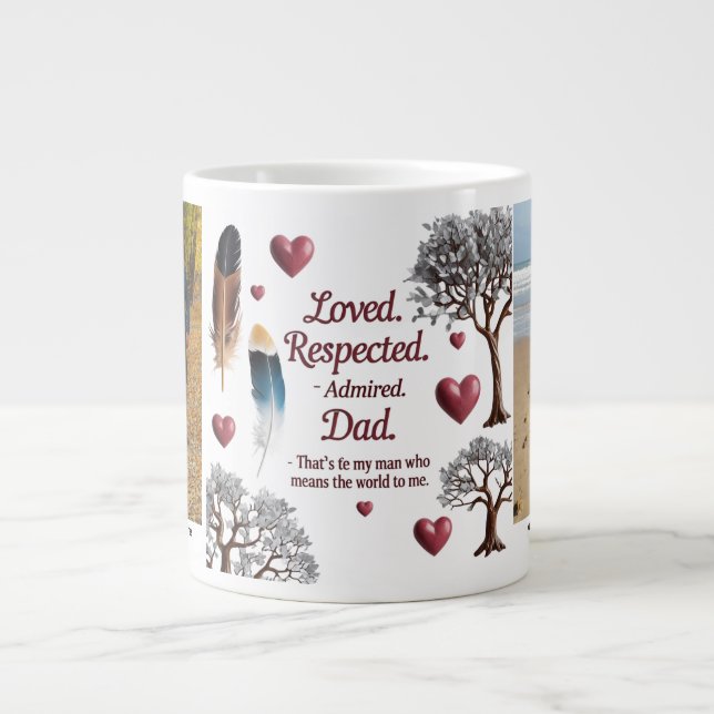  Jumbo Personalised Mug for Dad (Front)
