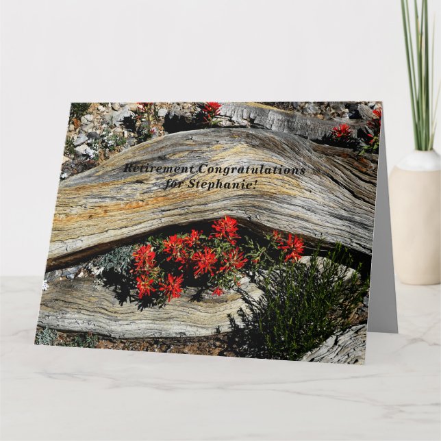 JUMBO Personalised Name Retirement Congratulations Card (Front)