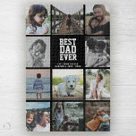 Jumbo Photo Collage Father's Day BEST DAD EVER Jigsaw Puzzle<br><div class="desc">Modern Instagram Photo Collage Father's Day Family Jumbo Puzzle on black.
A beautiful,  modern Father's Day gift: A trendy instagram photo collage puzzle to be personalised with your favourite photos,  personal message and names for the best dad ever.</div>